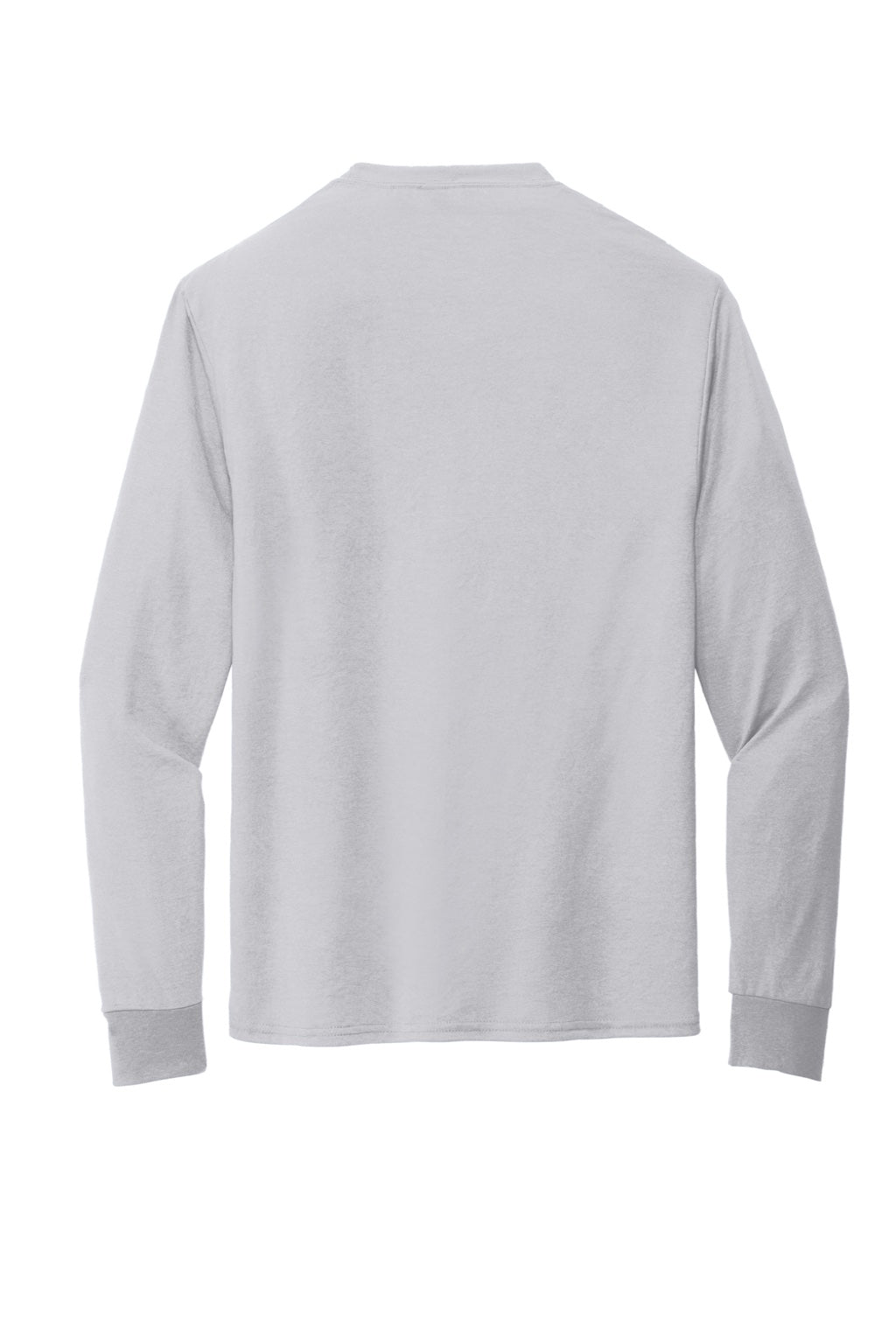Jerzees 21LS/21LSR Mens Dri-Power Moisture Wicking Long Sleeve Crewneck T-Shirt Silver Grey Flat Back