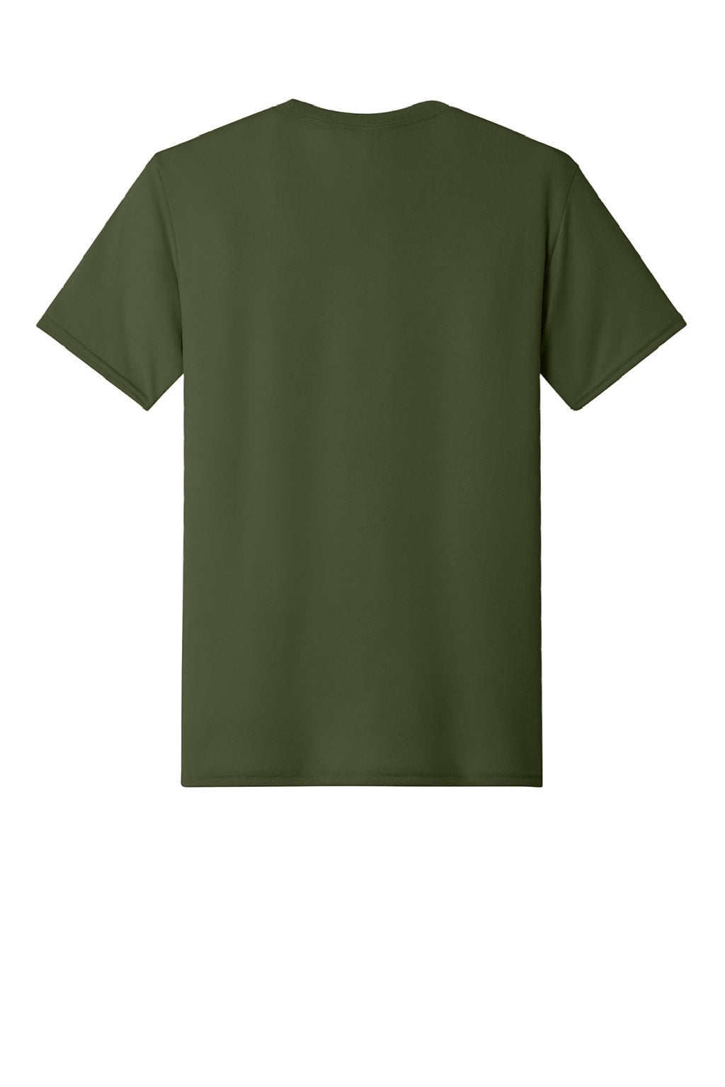 Jerzees 21M/21MR Mens Dri-Power Moisture Wicking Short Sleeve Crewneck T-Shirt Military Green Flat Back