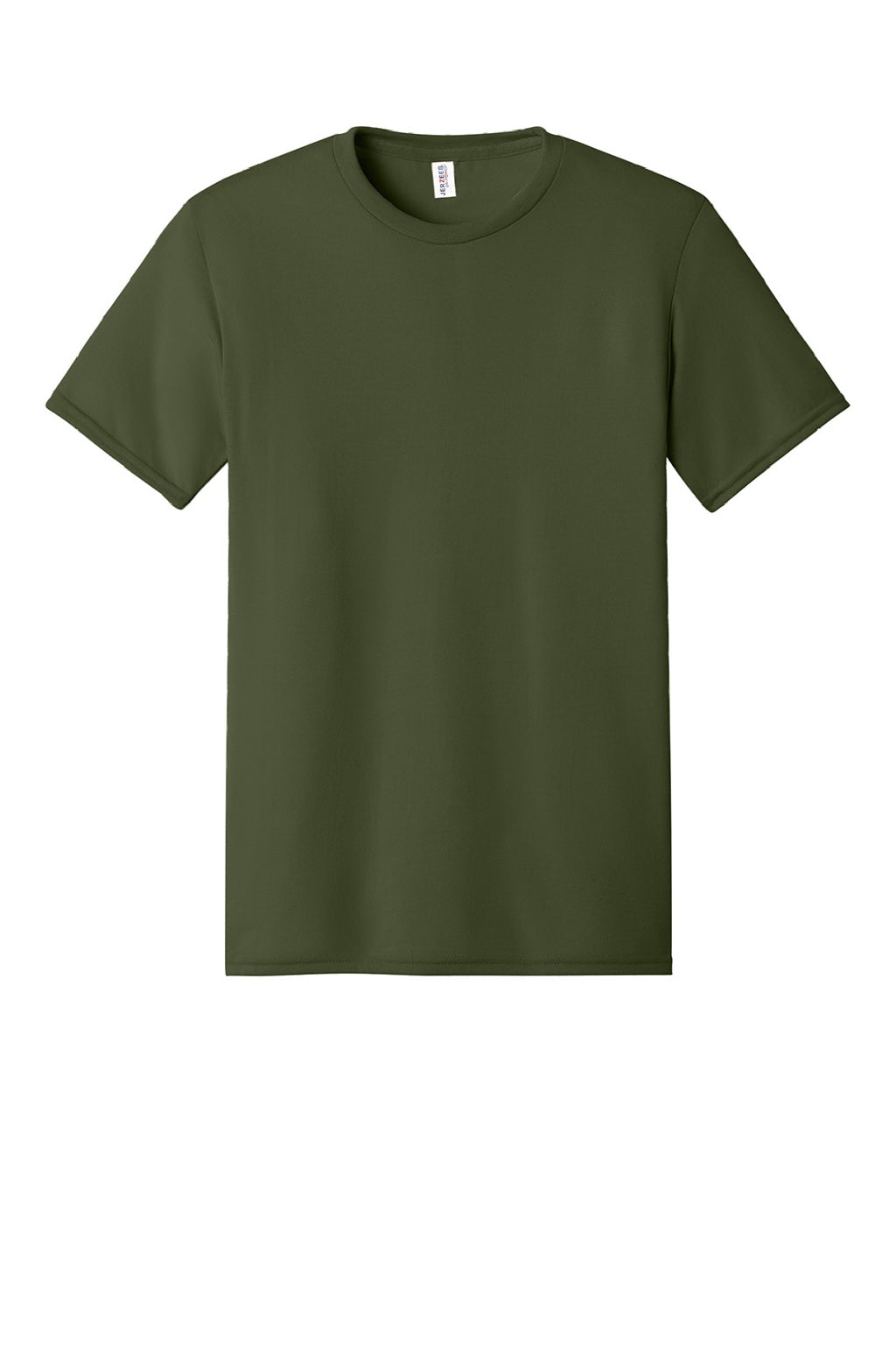 Jerzees 21M/21MR Mens Dri-Power Moisture Wicking Short Sleeve Crewneck T-Shirt Military Green Flat Front