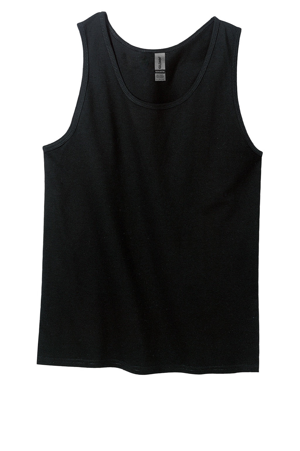 Gildan 2200 Mens Ultra Tank Top Black Flat Front
