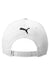 Puma Hats 22537 Mens Moisture Wicking P Snapback Hat Bright White Flat Back