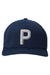 Puma Hats 22537 Mens Moisture Wicking P Snapback Hat Navy Blue Flat Front