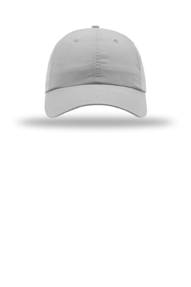 Richardson Hats 225 Mens Casual Moisture Wicking Adjustable Hat Light Grey Flat Front