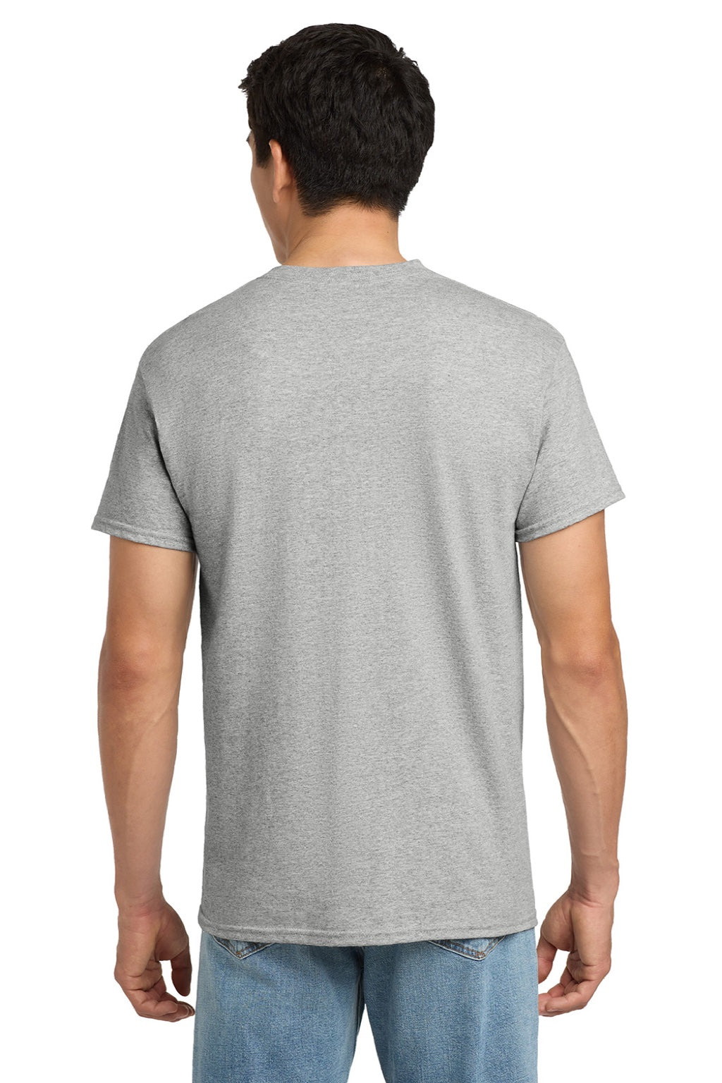 Gildan 2300 Mens Ultra Short Sleeve Crewneck T-Shirt w/ Pocket Sport Grey Model Back