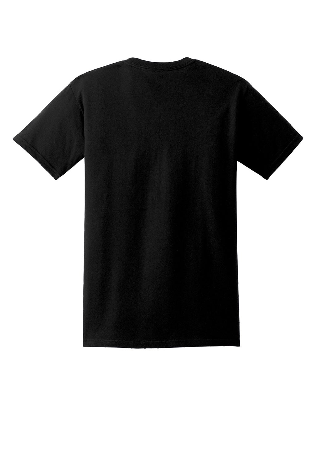 Gildan 2300 Mens Ultra Short Sleeve Crewneck T-Shirt w/ Pocket Black Flat Back