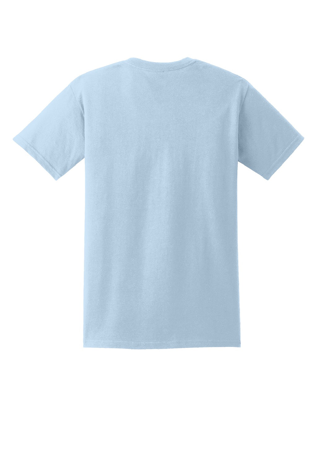 Gildan 2300 Mens Ultra Short Sleeve Crewneck T-Shirt w/ Pocket Light Blue Flat Back