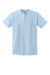 Gildan 2300 Mens Ultra Short Sleeve Crewneck T-Shirt w/ Pocket Light Blue Flat Front