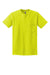 Gildan 2300 Mens Ultra Short Sleeve Crewneck T-Shirt w/ Pocket Safety Green Flat Front