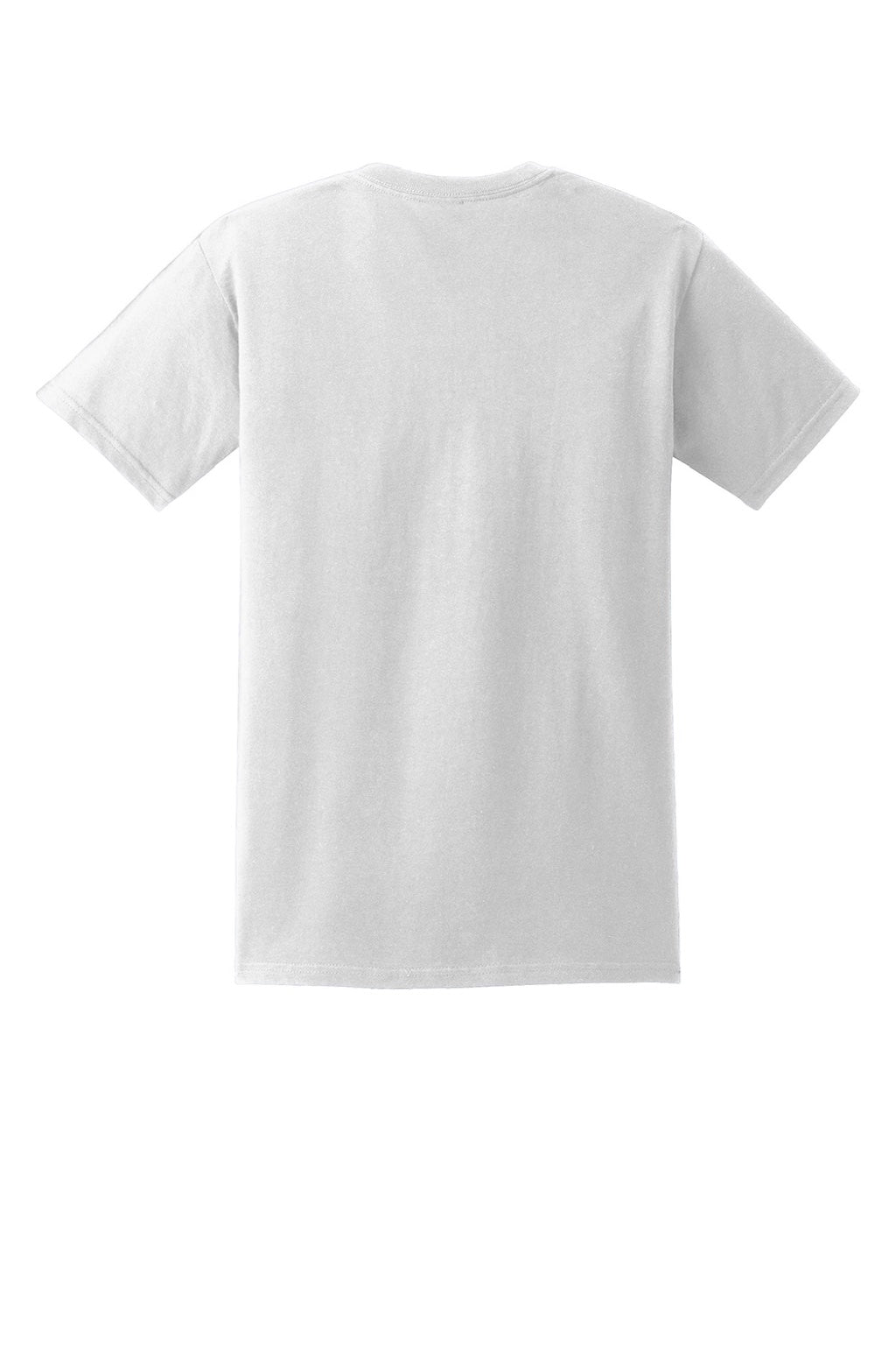 Gildan 2300 Mens Ultra Short Sleeve Crewneck T-Shirt w/ Pocket White Flat Back