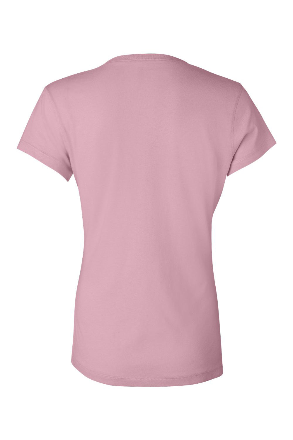 Bella + Canvas B6005/6005 Womens Jersey Short Sleeve V-Neck T-Shirt Pink Flat Back