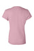 Bella + Canvas B6005/6005 Womens Jersey Short Sleeve V-Neck T-Shirt Pink Flat Back