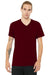 Bella + Canvas BC3005CVC Mens CVC Short Sleeve V-Neck T-Shirt Heather Cardinal Red Model Front