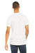 Bella + Canvas BC3655/3655C Mens Textured Jersey Short Sleeve V-Neck T-Shirt White Slub Model Back