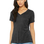 Bella + Canvas Womens Short Sleeve V-Neck T-Shirt - Charcoal Black