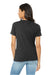 Bella + Canvas BC6415/6415 Womens Short Sleeve V-Neck T-Shirt Charcoal Black Model Back