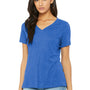 Bella + Canvas Womens Short Sleeve V-Neck T-Shirt - True Royal Blue