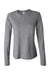 Bella + Canvas BC6500/6500 Womens Jersey Long Sleeve Crewneck T-Shirt Heather Deep Grey Flat Front