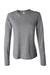 Bella + Canvas B6500/6500 Womens Jersey Long Sleeve Crewneck T-Shirt Heather Deep Grey Flat Front