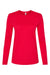 Bella + Canvas BC6500/6500 Womens Jersey Long Sleeve Crewneck T-Shirt Red Flat Front