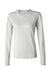 Bella + Canvas BC6500/6500 Womens Jersey Long Sleeve Crewneck T-Shirt White Flat Front