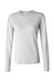 Bella + Canvas B6500/6500 Womens Jersey Long Sleeve Crewneck T-Shirt White Flat Front