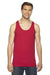 American Apparel 2408 Mens Fine Jersey Tank Top Red Model Front