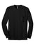 Gildan 2410 Mens Ultra Long Sleeve Crewneck T-Shirt w/ Pocket Black Flat Front
