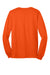 Gildan 2410 Mens Ultra Long Sleeve Crewneck T-Shirt w/ Pocket Safety Orange Flat Back