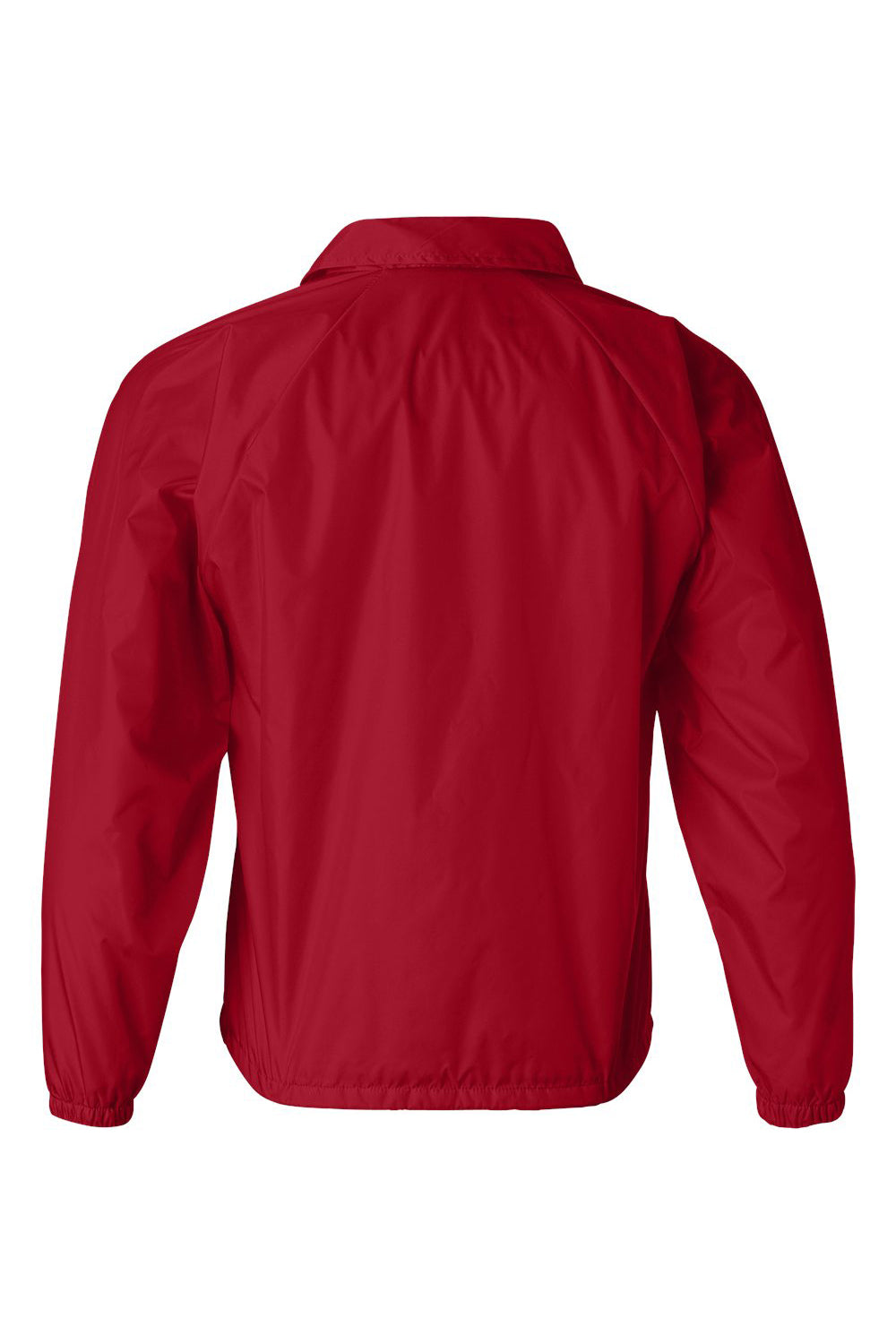 Augusta Sportswear 3100 Mens Water Resistant Snap Down Coaches Jacket Red Flat Back