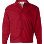 Augusta Sportswear Mens Water Resistant Snap Down Coaches Jacket - Red - NEW