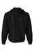 Augusta Sportswear 3130 Mens Water Resistant Packable 1/4 Zip Hooded Jacket Black Flat Back