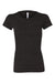 Bella + Canvas BC8413/B8413/8413 Womens Short Sleeve Crewneck T-Shirt Charcoal Black Flat Front
