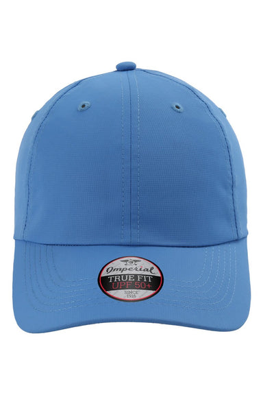 Imperial Hats X210P Mens The Original Performance Moisture Wicking Adjustable Hat Azure Blue Flat Front