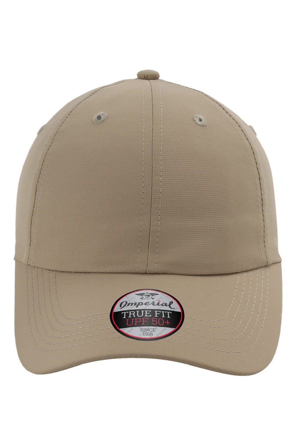 Imperial Hats X210P Mens The Original Performance Moisture Wicking Adjustable Hat Khaki Flat Front