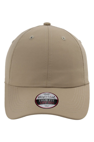 Imperial Hats X210P Mens The Original Performance Moisture Wicking Adjustable Hat Khaki Flat Front