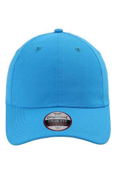 Imperial Hats X210P Mens The Original Performance Moisture Wicking Adjustable Hat Pacific Blue Flat Front