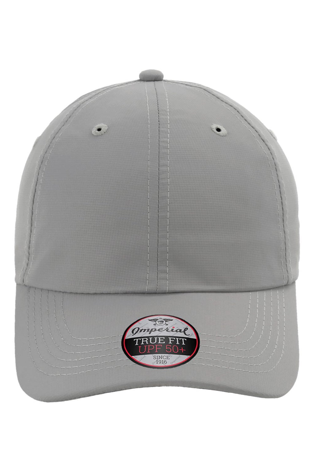 Imperial Hats X210P Mens The Original Performance Moisture Wicking Adjustable Hat Frost Grey Flat Front