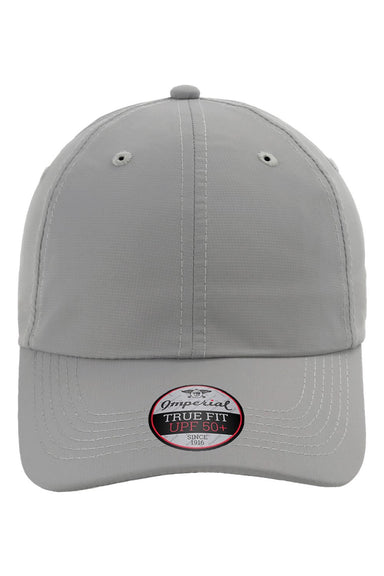 Imperial Hats X210P Mens The Original Performance Moisture Wicking Adjustable Hat Frost Grey Flat Front