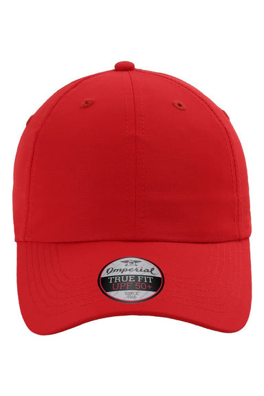 Imperial Hats X210P Mens The Original Performance Moisture Wicking Adjustable Hat Red Pepper Flat Front