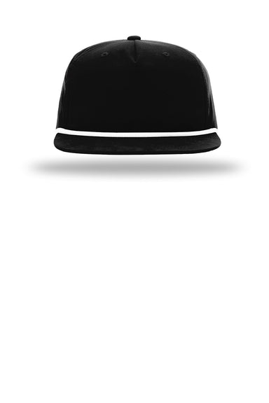 Richardson Hats 256 Mens Umpqua UPF 50+ Snapback Hat Black/White Flat Front