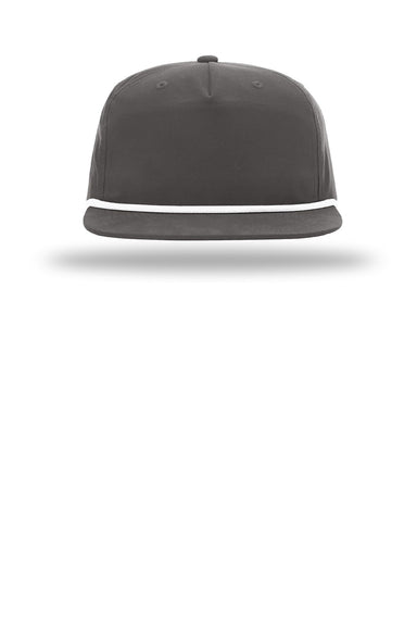 Richardson Hats 256 Mens Umpqua UPF 50+ Snapback Hat Charcoal Grey/White Flat Front
