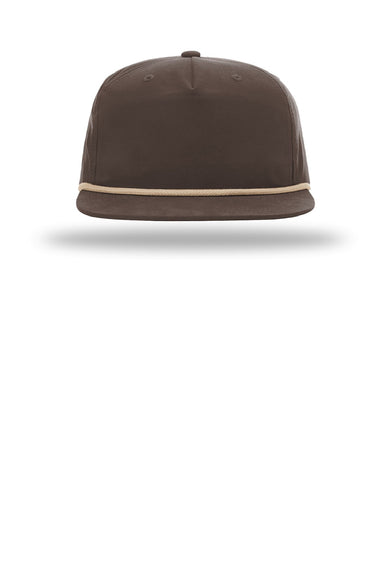 Richardson Hats 256 Mens Umpqua UPF 50+ Snapback Hat Dark Mocha Brown/Khaki Flat Front