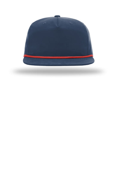 Richardson Hats 256 Mens Umpqua UPF 50+ Snapback Hat Navy Blue/Red Flat Front