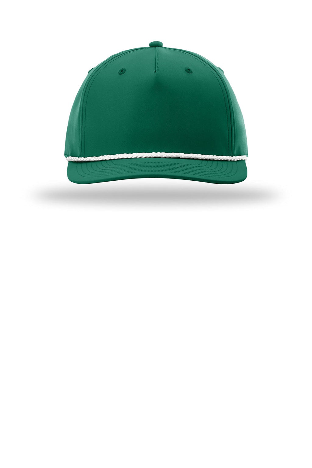 Richardson Hats 258 Mens Moisture Wicking Classic Rope Snapback Hat Kelly Green/White Flat Front