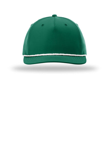 Richardson Hats 258 Mens Moisture Wicking Classic Rope Snapback Hat Kelly Green/White Flat Front