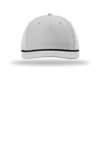 Richardson Hats 258 Mens Moisture Wicking Classic Rope Snapback Hat Light Grey/Black Flat Front