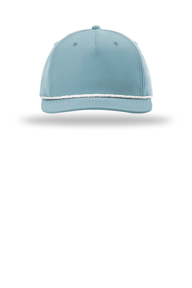 Richardson Hats 258 Mens Moisture Wicking Classic Rope Snapback Hat Smoke Blue/White Flat Front