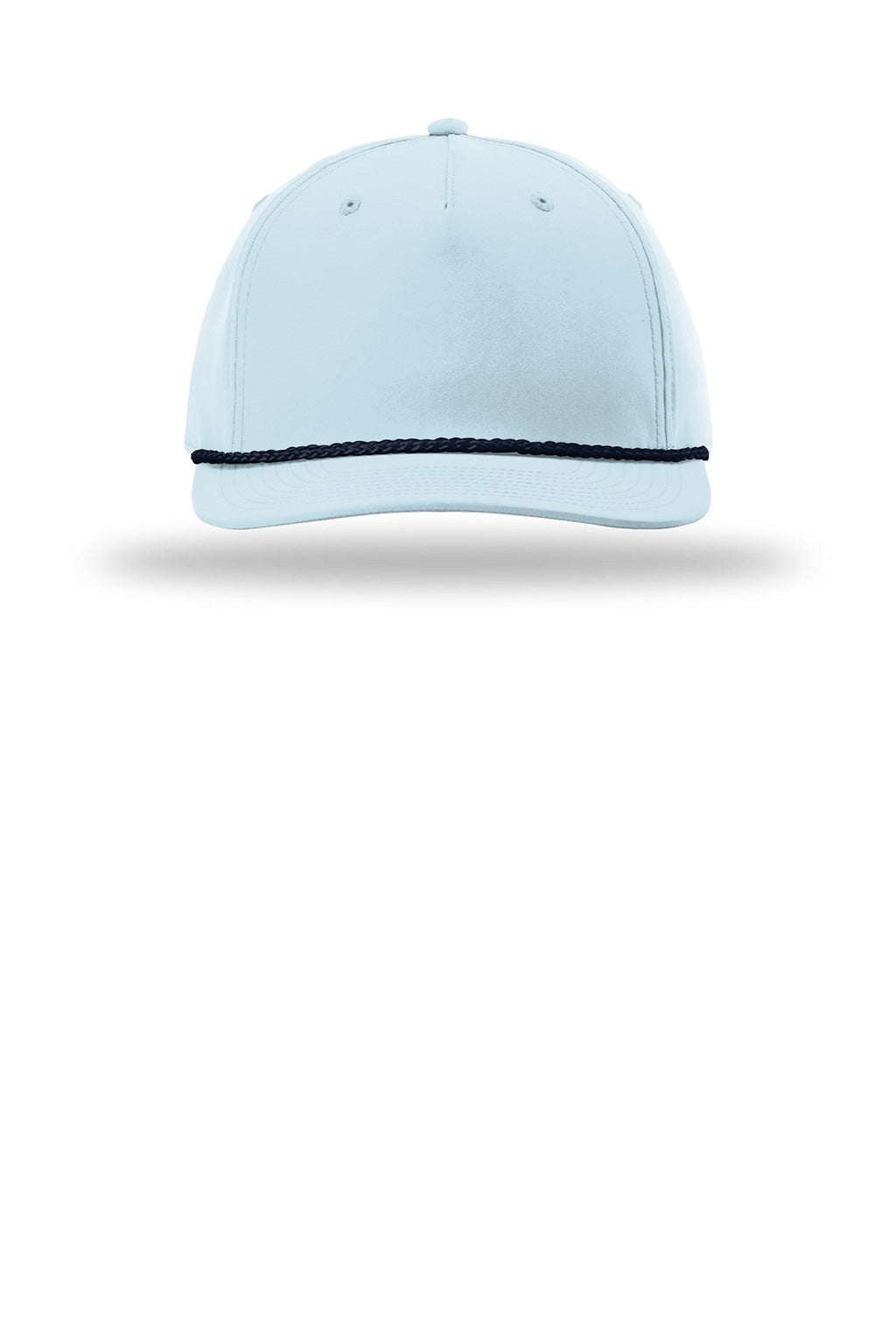 Richardson Hats 258 Mens Moisture Wicking Classic Rope Snapback Hat Soft Blue/Navy Blue Flat Front