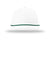 Richardson Hats 258 Mens Moisture Wicking Classic Rope Snapback Hat White/Kelly Green Flat Front
