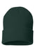 Sportsman Hats SP12 Unisex Solid Cuffed Beanie Forest Green Flat Front